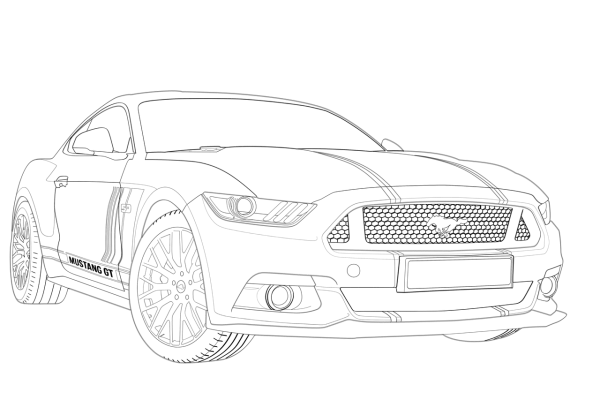 Форд Мустанг 2022 раскраска