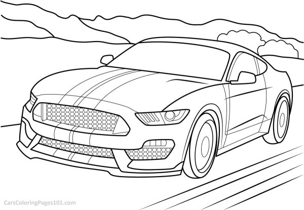 Раскраска Форд Мустанг