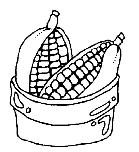 Початок кукурузы раскраска
