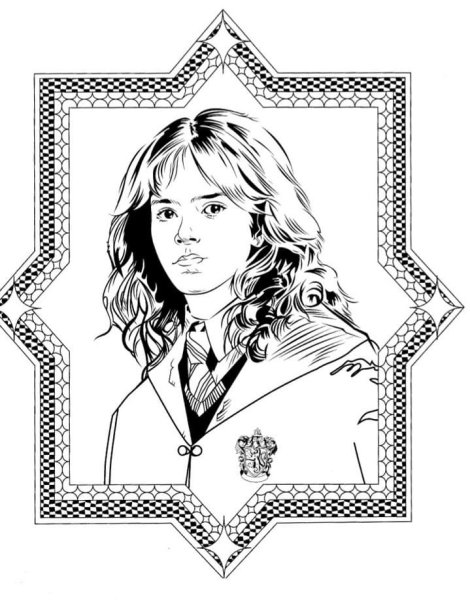 Раскраска Гермиона Грейнджер