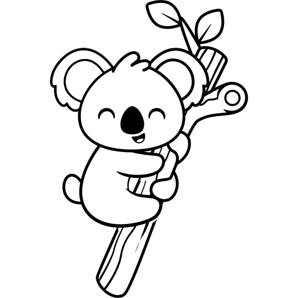 Коала. Раскраска