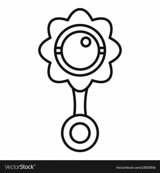 Погремушка раскраска