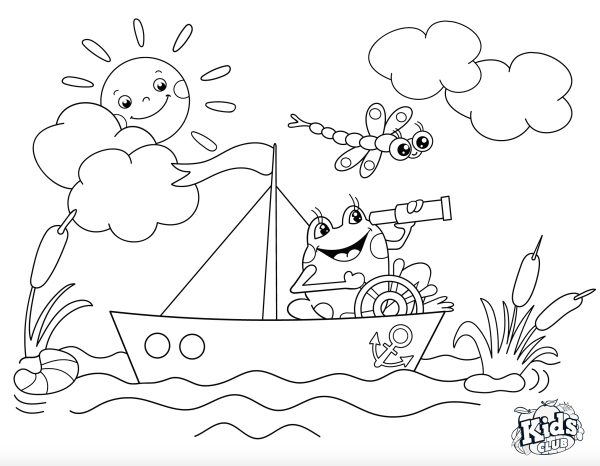 Пароход раскраска для детей