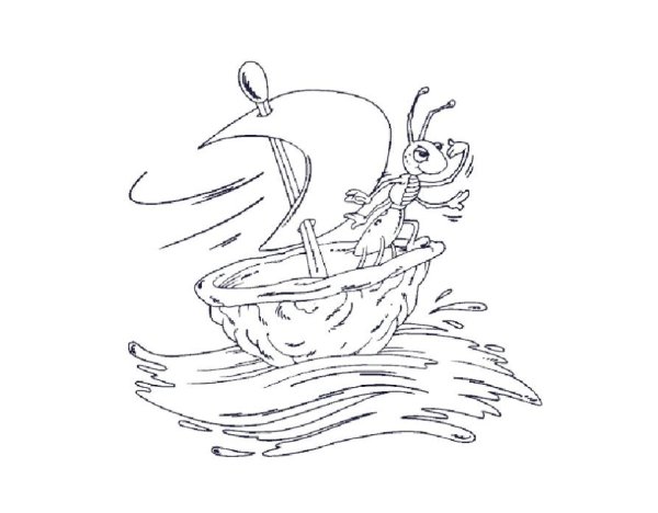 Кораблик Сутеева раскраска