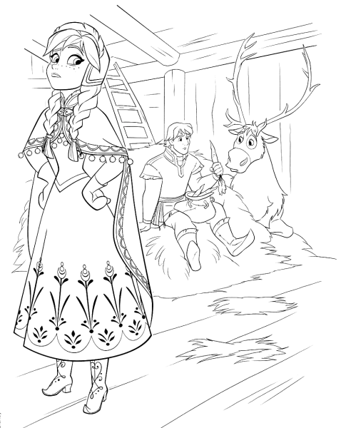 Раскраска Anna Elsa