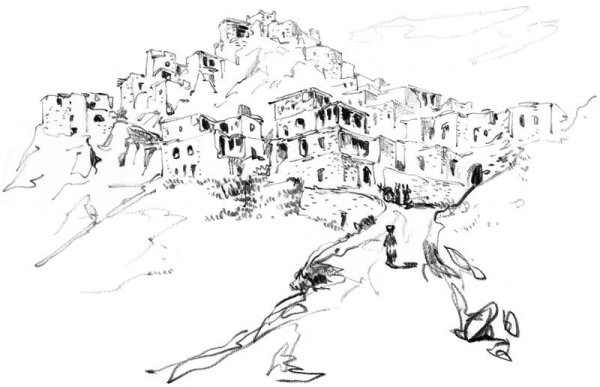 Дагестан аул вектор