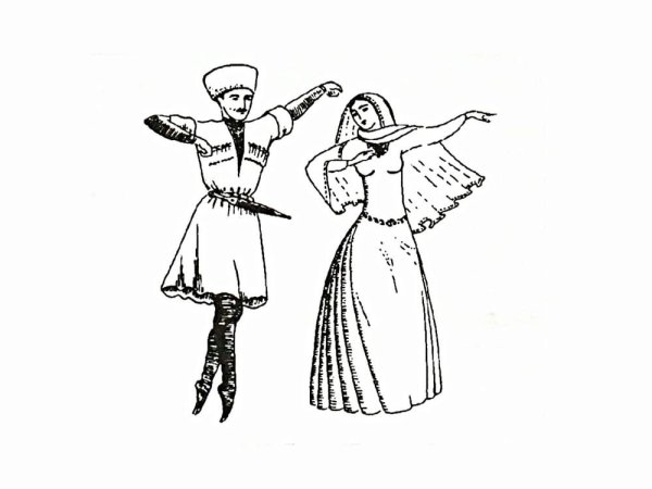 Танец лезгинка рисунок