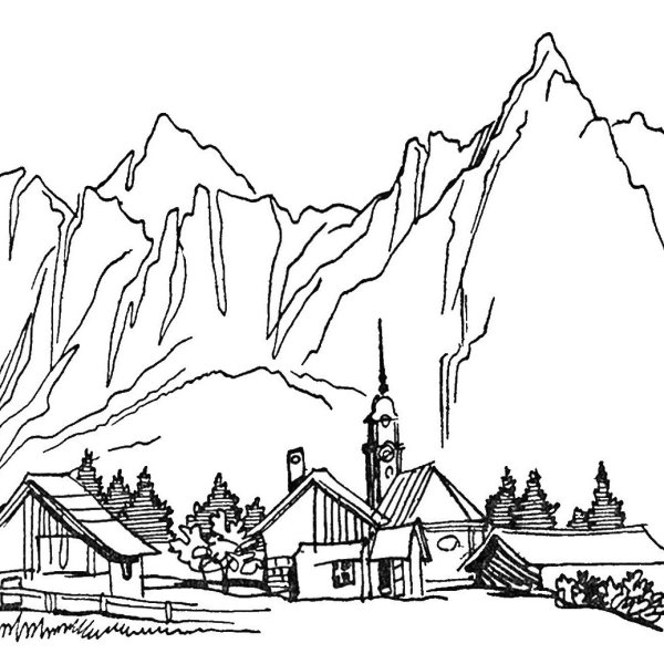 Раскраска горы