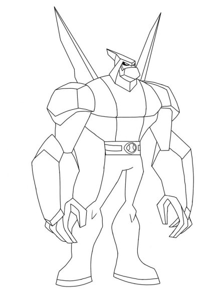 Раскраски Бен Тен 10 Омниверс