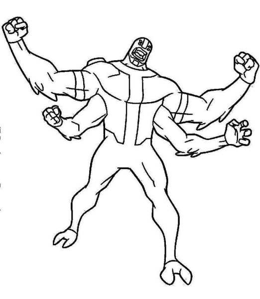 Раскраски для мальчиков Бен Тен 10