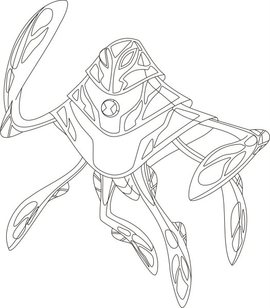 Бен Тен раскраска Водохлест