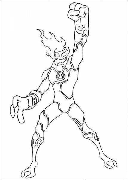 Раскраска Бен 10 Бен