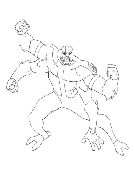 Бен 10 Омниверс раскраска Бен