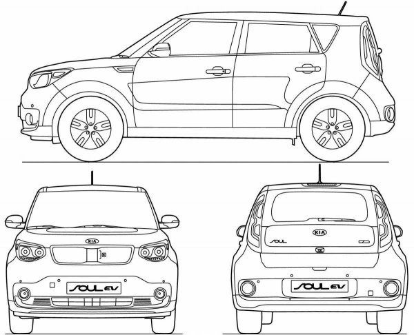 Kia Soul чертеж