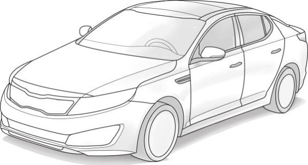 Раскраска машины Киа Церато