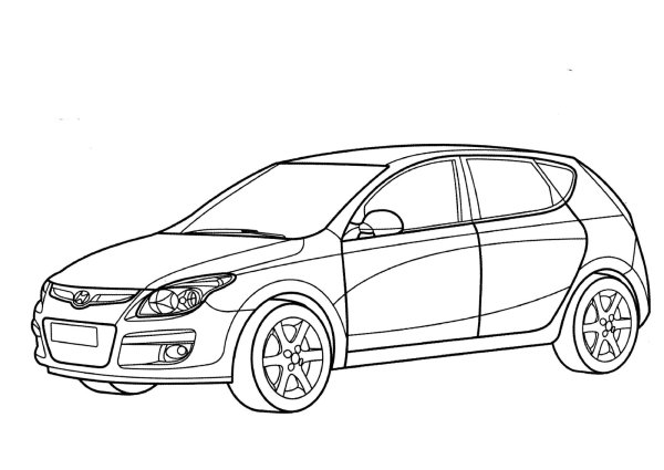 Раскраска Hyundai i30