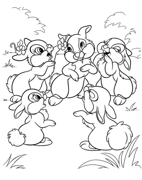 Раскраска зайчик