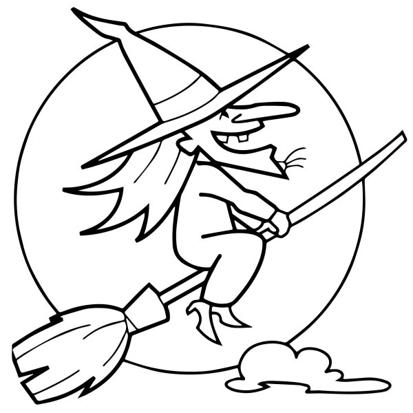 Раскраски ведьмочки