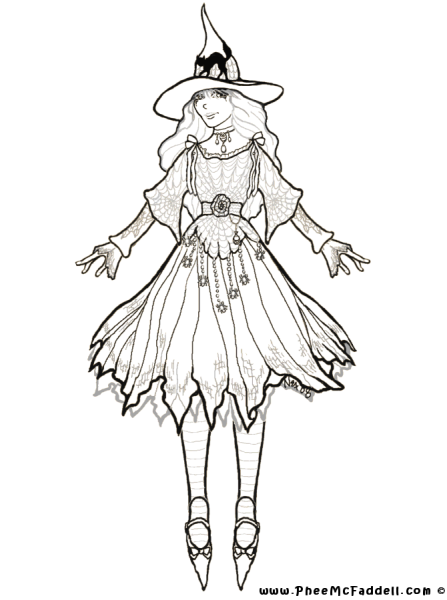 Раскраски ведьмочки