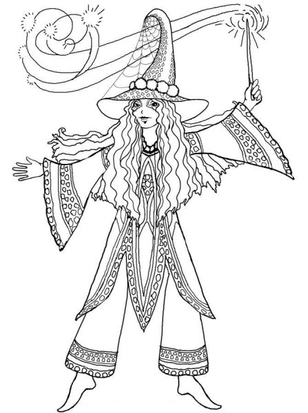 Раскраски аниме ведьмы