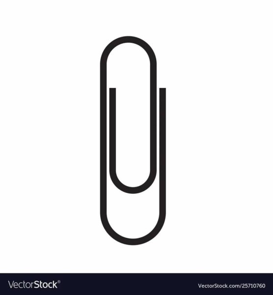 Скрепка для детей черно белая