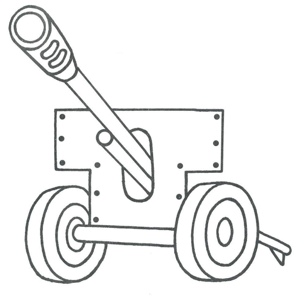 Военные пушки раскраска