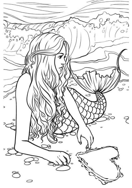 Сирена раскраска для детей