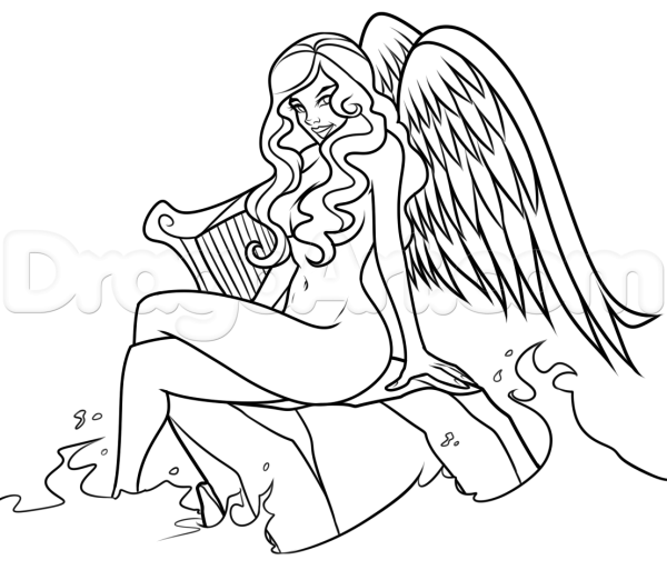 Рисунки для срисовки сирены