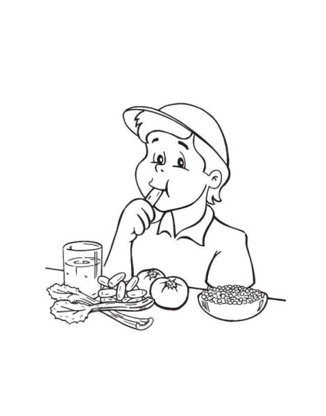 Раскраска питание для детей