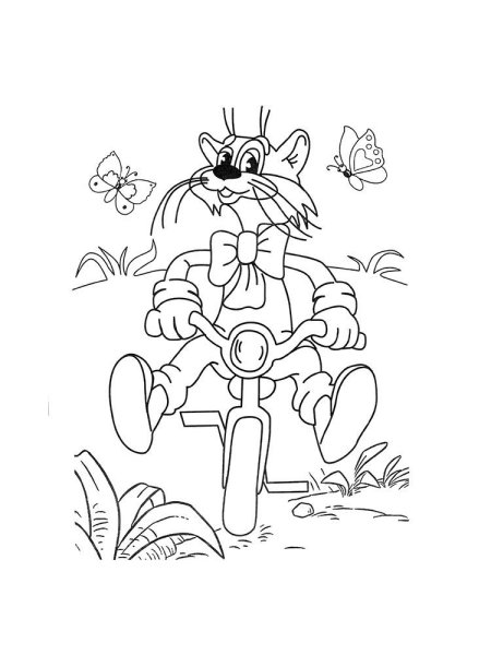 Раскраски Союзмультфильм кот Леопольд