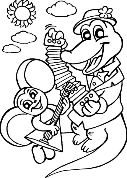 Мама для мамонтенка. Раскраска