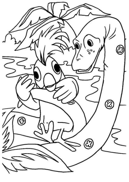 Раскраска Винни пух и Пятачок