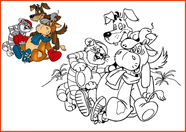 Енот раскраска