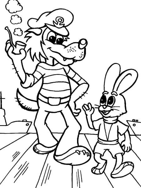 Львенок и черепаха разукрашка