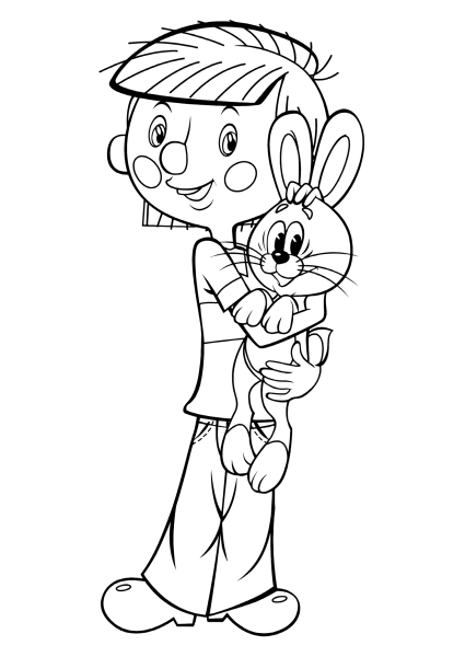 Крошка енот. Раскраска