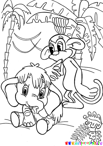 Герои мультфильма кот Леопольд раскраска