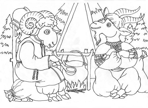 Раскраски по произведениям Габдуллы Тукая