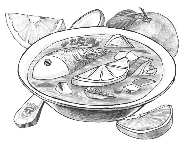 Рисунки блюд карандашом