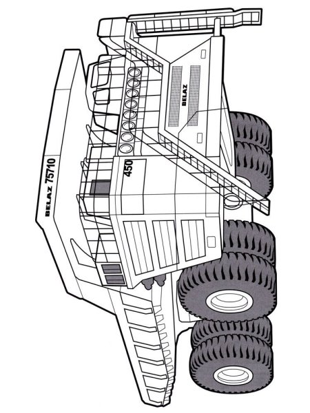 БЕЛАЗ-75710 самосвал раскраска