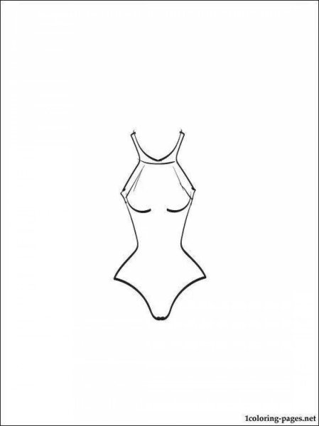 Раскраска купальник