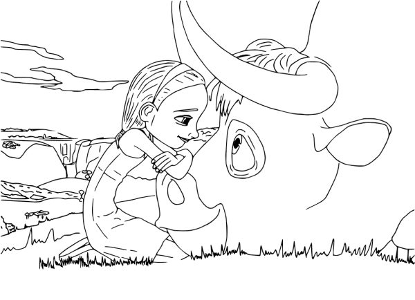 Раскраски Быков Фердинанд