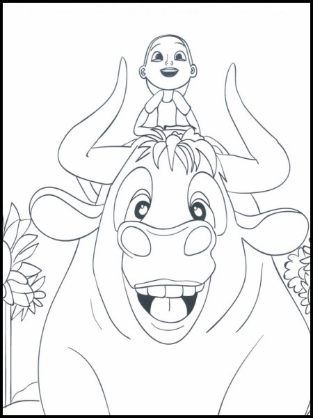 Фердинанд мультфильм раскраска