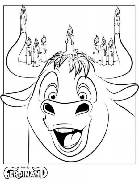 Фердинанд мультфильм раскраска
