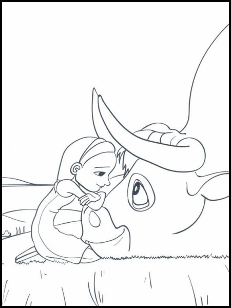 Фердинанд мультфильм раскраска