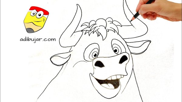 Нарисовать быка Фердинанда