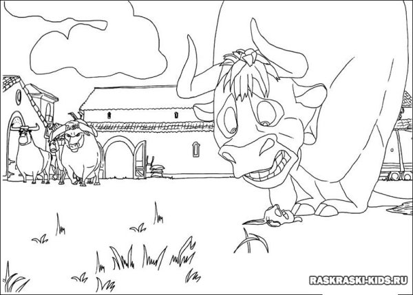 Раскраска Фердинанд мультик