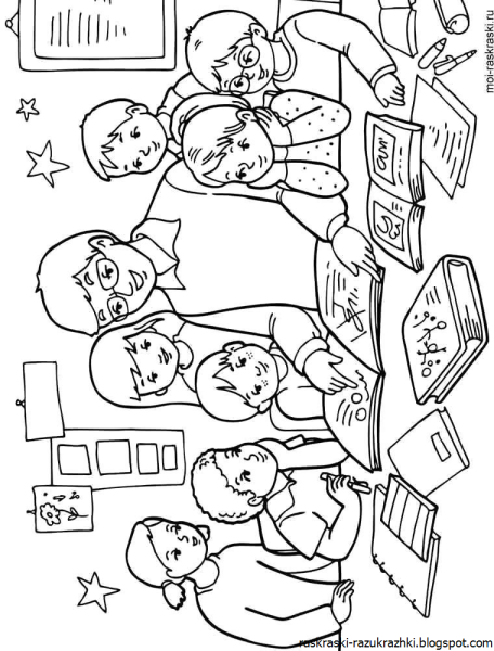 Раскраска школа