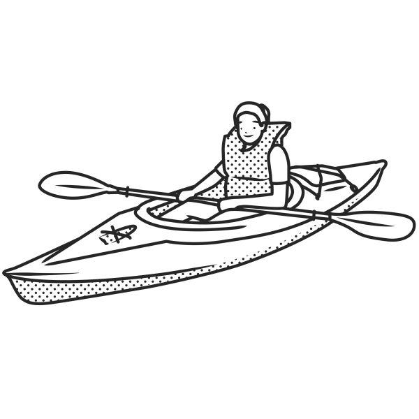 Каноэ раскраска для детей