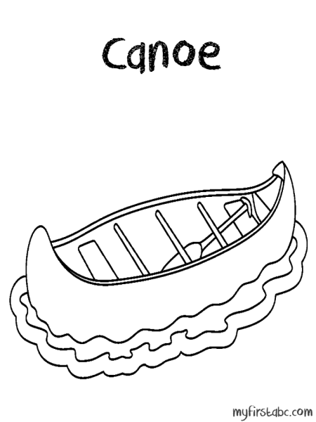 Каноэ рисунок для детей