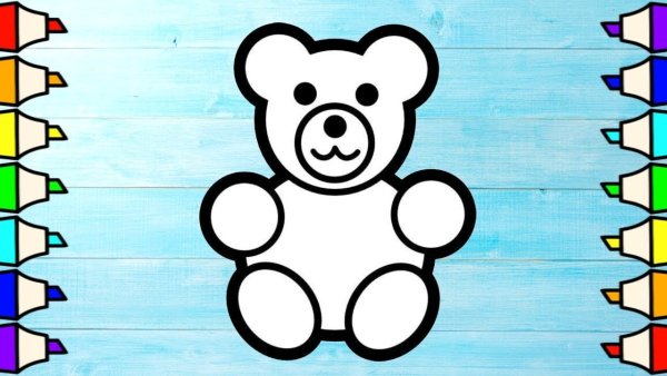 ЖЕЛЕЙНЫЙ мишка раскраска